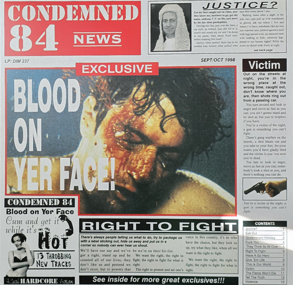 Condemned 84 - Blood On Yer Face 12"