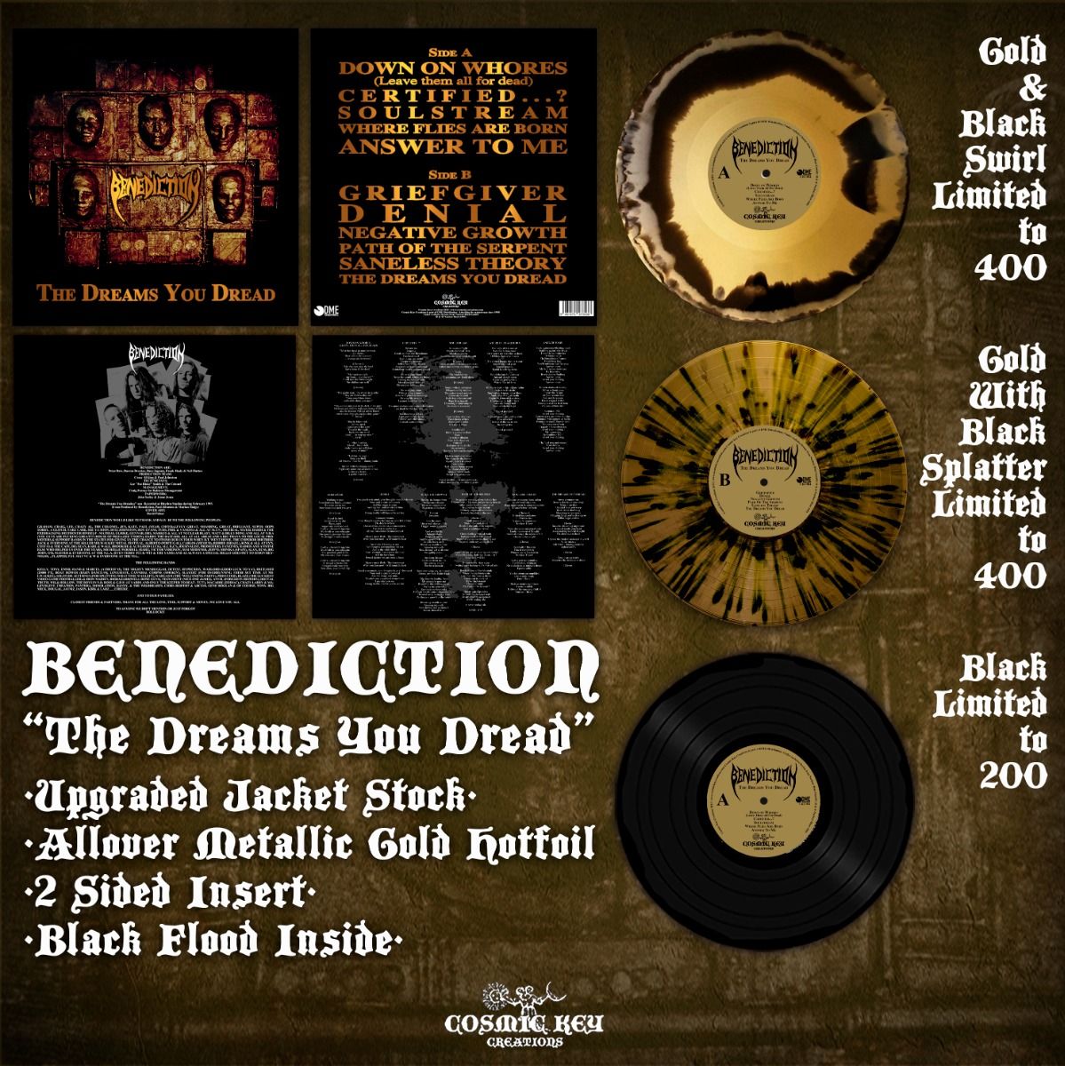 Benediction - The Dreams You Dread 12"LP (Black)